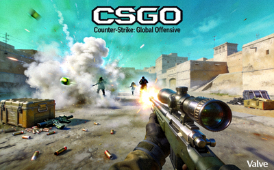 CSGO游戏封面展示第一人称射击竞技场景